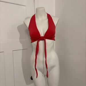 Mexicali Blues Size Small Baja Surfer Girl Summer Red Tie Front Bralette